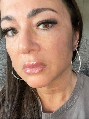 Silver Tone Crystal Rhinestone Statement Hoop Earrings